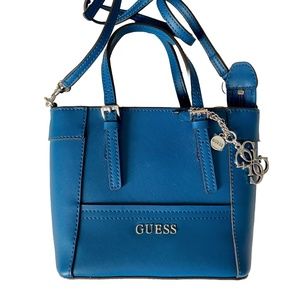 Guess Top Handle Handbag w/ Adjustable Strap - Zipper Closure - Blue